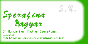 szerafina magyar business card
